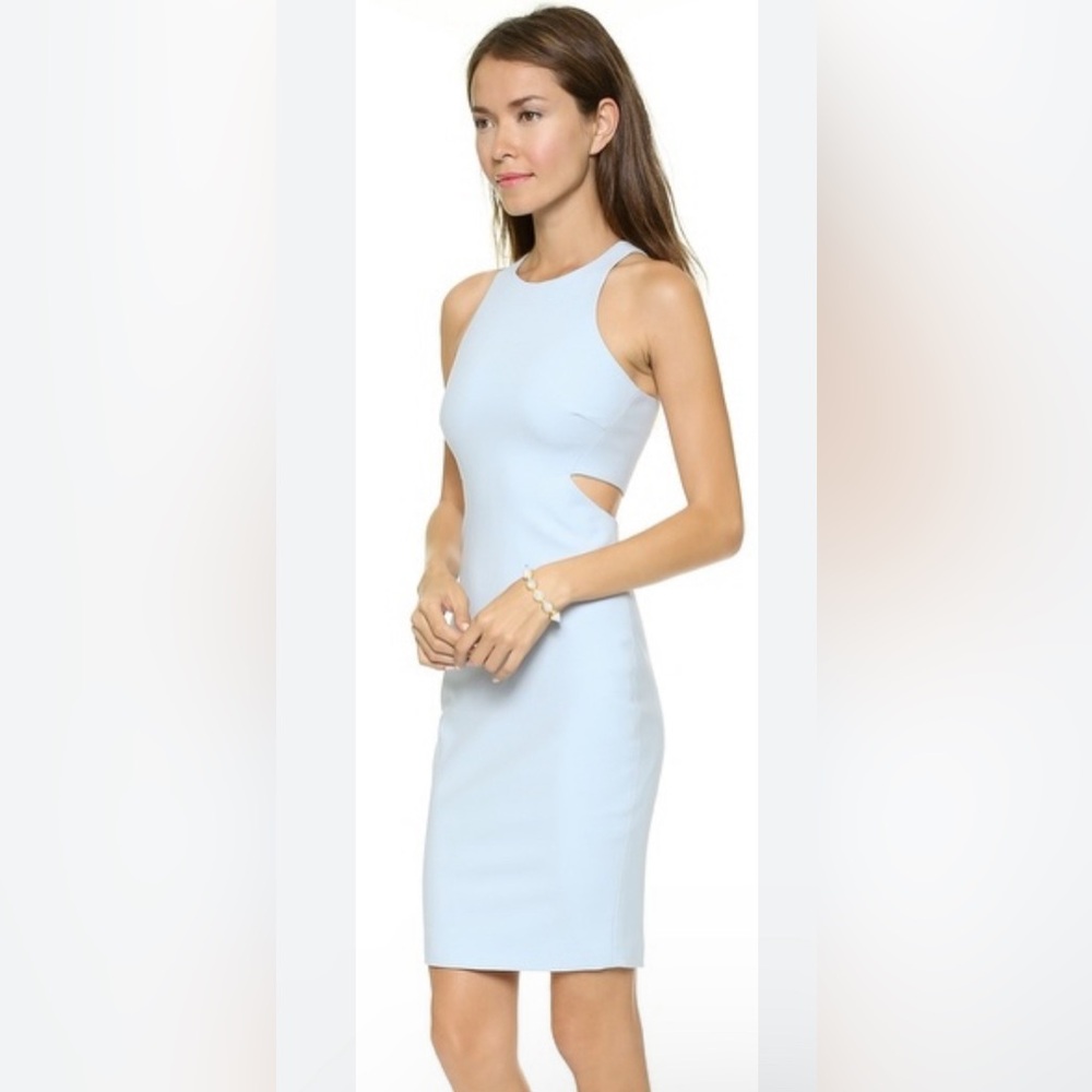 Elizabeth and James Lela Sheath Dress, never worn. Ice blue. Size 4.